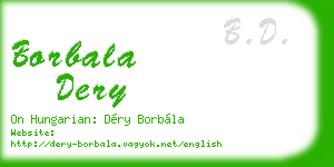 borbala dery business card